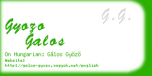 gyozo galos business card