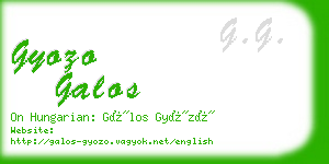 gyozo galos business card
